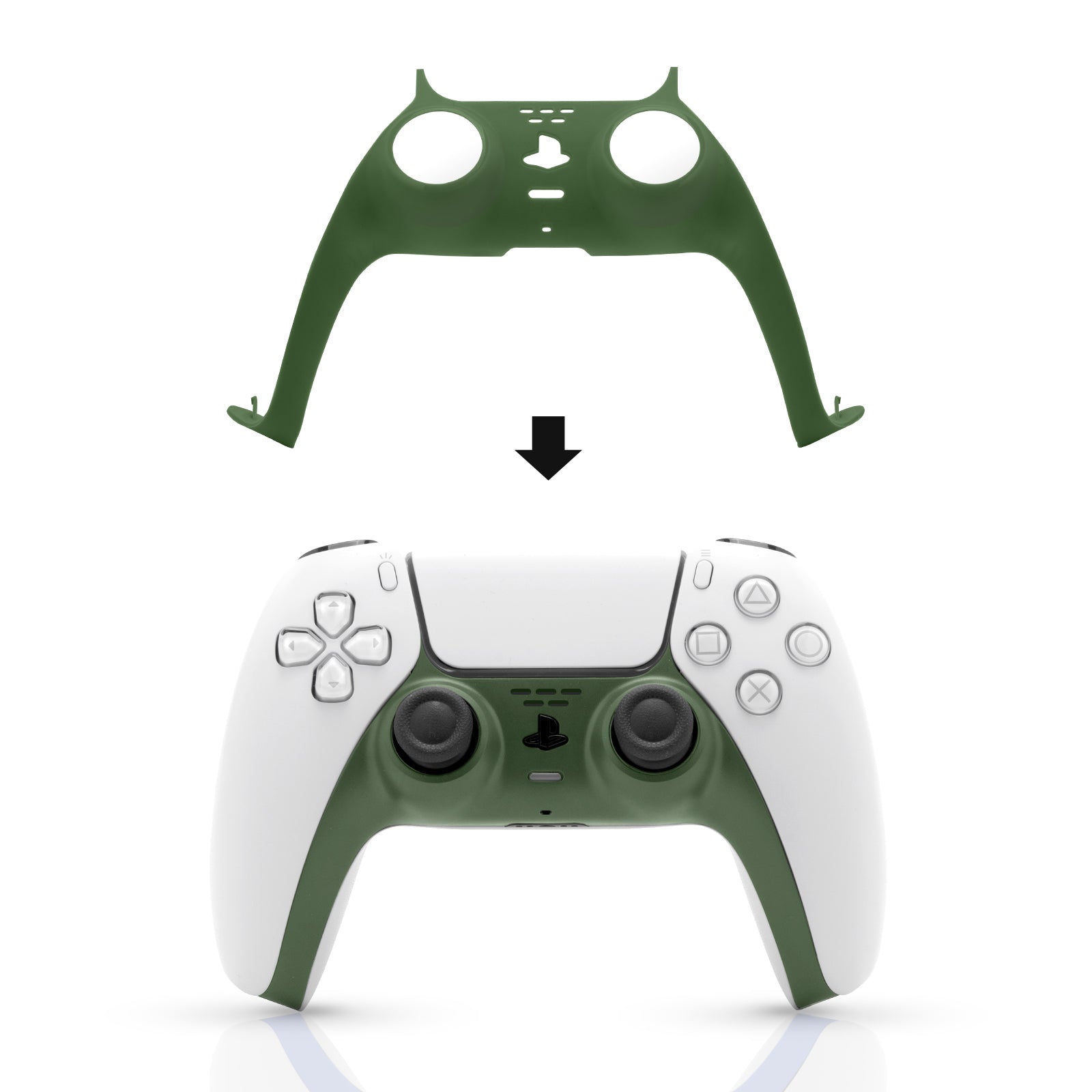 ECHZOVE PS5 Controller Accessories, PS5 Controller Skin, PS5 Controller  Plate and PS5 Thumb Grips - Green