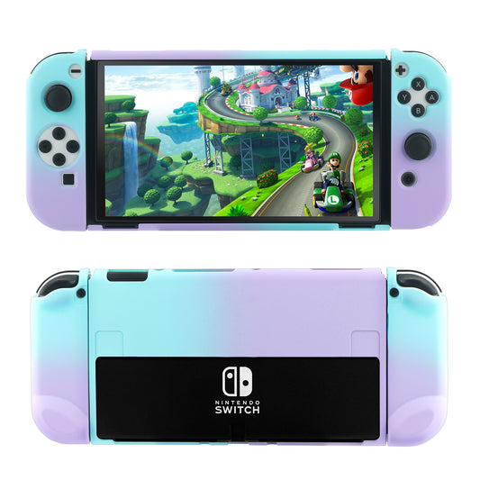 Nintendo Switch OLED Protective Case, Nintendo Switch OLED Colorful Case - Purple Blue