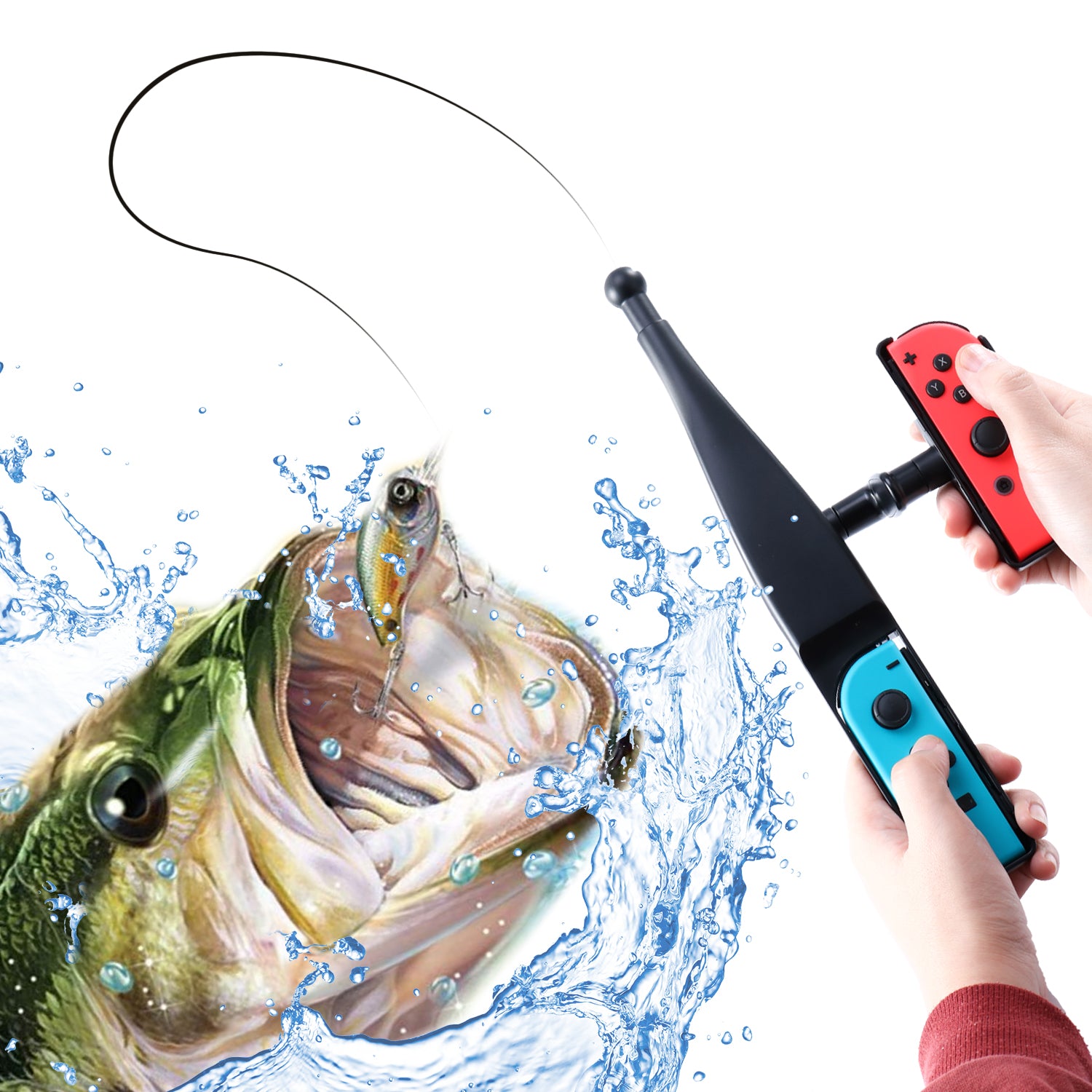 Fishing Rod for Nintendo Switch Legendary Fishing - Nintendo Switch Standard Edition and Bass Pro Shops: The Strike Championship Edition - ECHZOVE