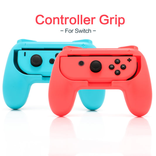 Grip Kit for Nintendo Switch Joy Con Controller, Nintendo Switch Accessories Joy Con Grip - BlueRed (2 Pack) - ECHZOVE