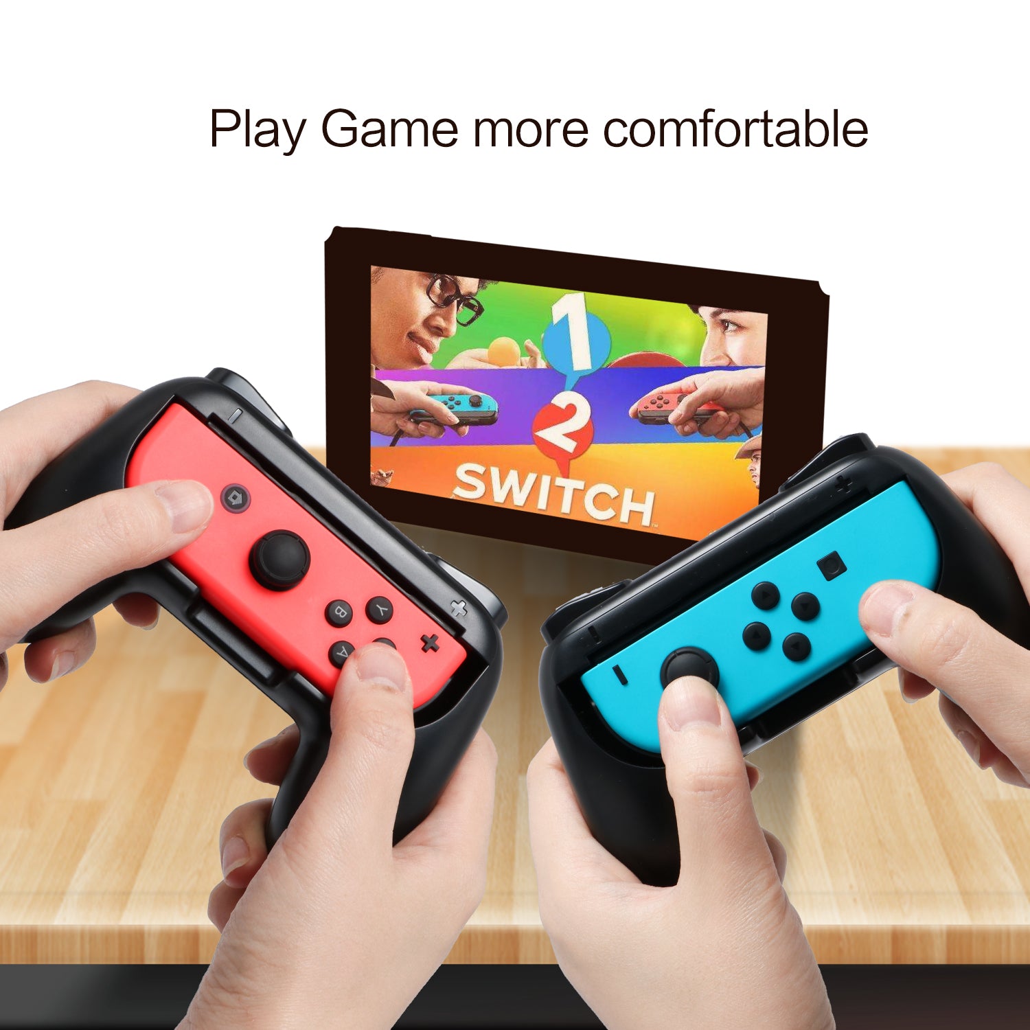 Grip for Nintendo Switch, Controller for Nintendo Switch - Black (2 Pack) - ECHZOVE