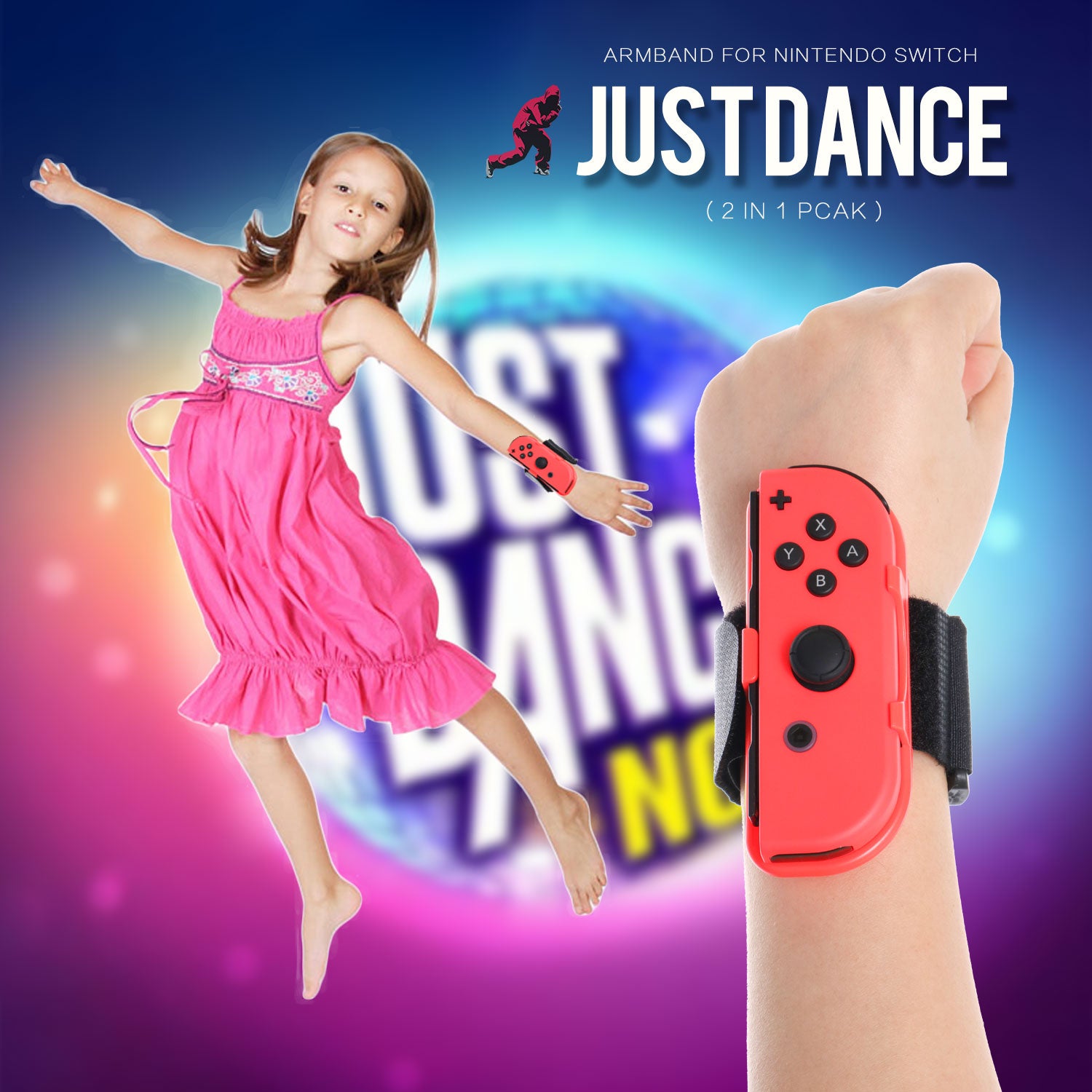 Wrist Bands for Just Dance 2020 2019 Switch - Blue and Red (Fit for Th –  ECHZOVE
