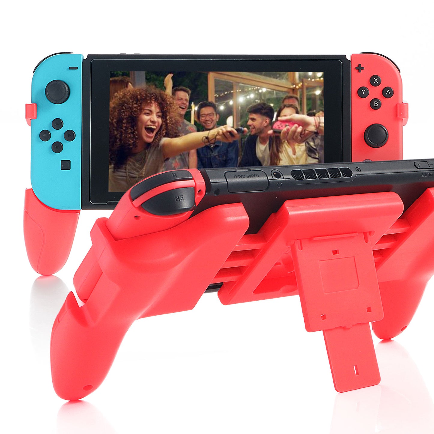 Hand Grip for Nintendo Switch, Comfort Controller Grip for Nintendo Switch with 2 Game Slots - ECHZOVE