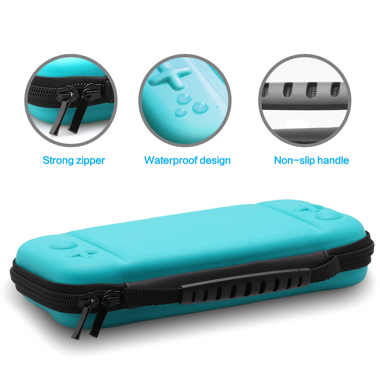 Carrying Case for Nintendo Switch Lite - Turquoise - ECHZOVE