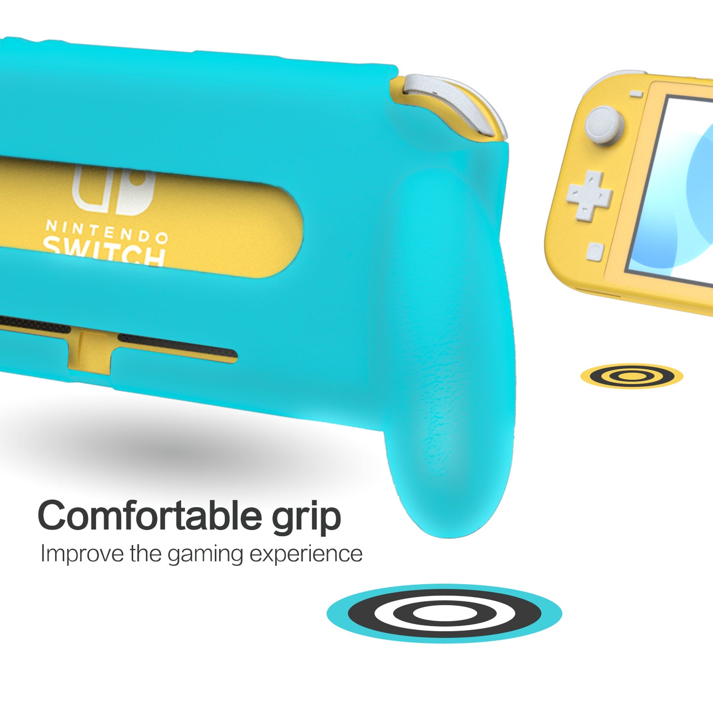 Grip for Nintendo Switch Lite, Comfortable and Ergonomic Switch Lite Grip - Accessories for Nintendo Switch Lite (Blue) - ECHZOVE