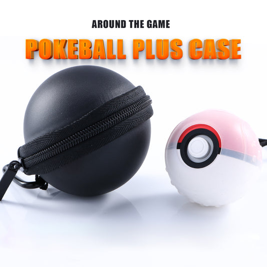 Carrying Case and Clear case for Nintendo Switch Poke Ball Plus Controller, Protective Case for Poke Ball Plus and Silicone Clear Case for Poke Ball Plus with 6 Thumb Stick Caps - Black - ECHZOVE