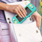 Silicone Grip Case for Nintendo Switch Lite, Soft Rubber Case for Switch Lite with Tempered Glass Screen Protector and 6 Thumb Grips - Turquoise - ECHZOVE