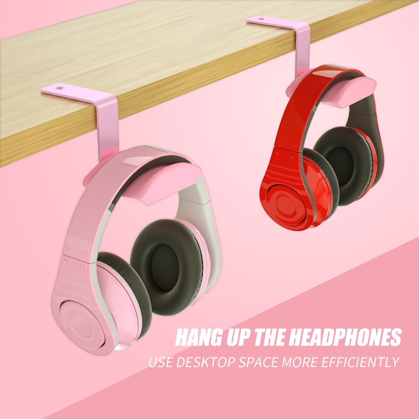 Pink Razer Headset Hanger, Pink Headphone Hook Gaming Headset Holder - ECHZOVE