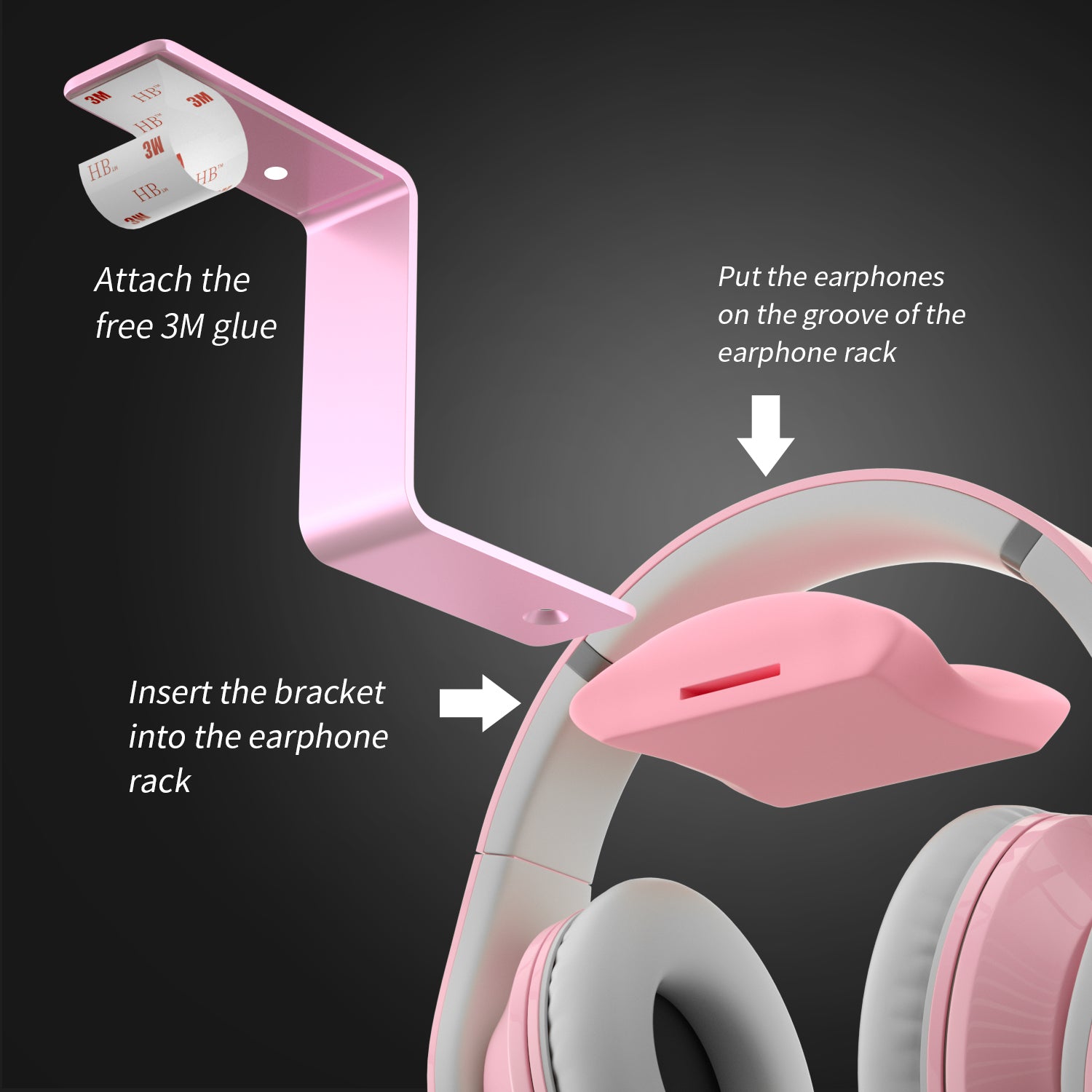 Pink Razer Headset Hanger Pink Headphone Hook Gaming Headset