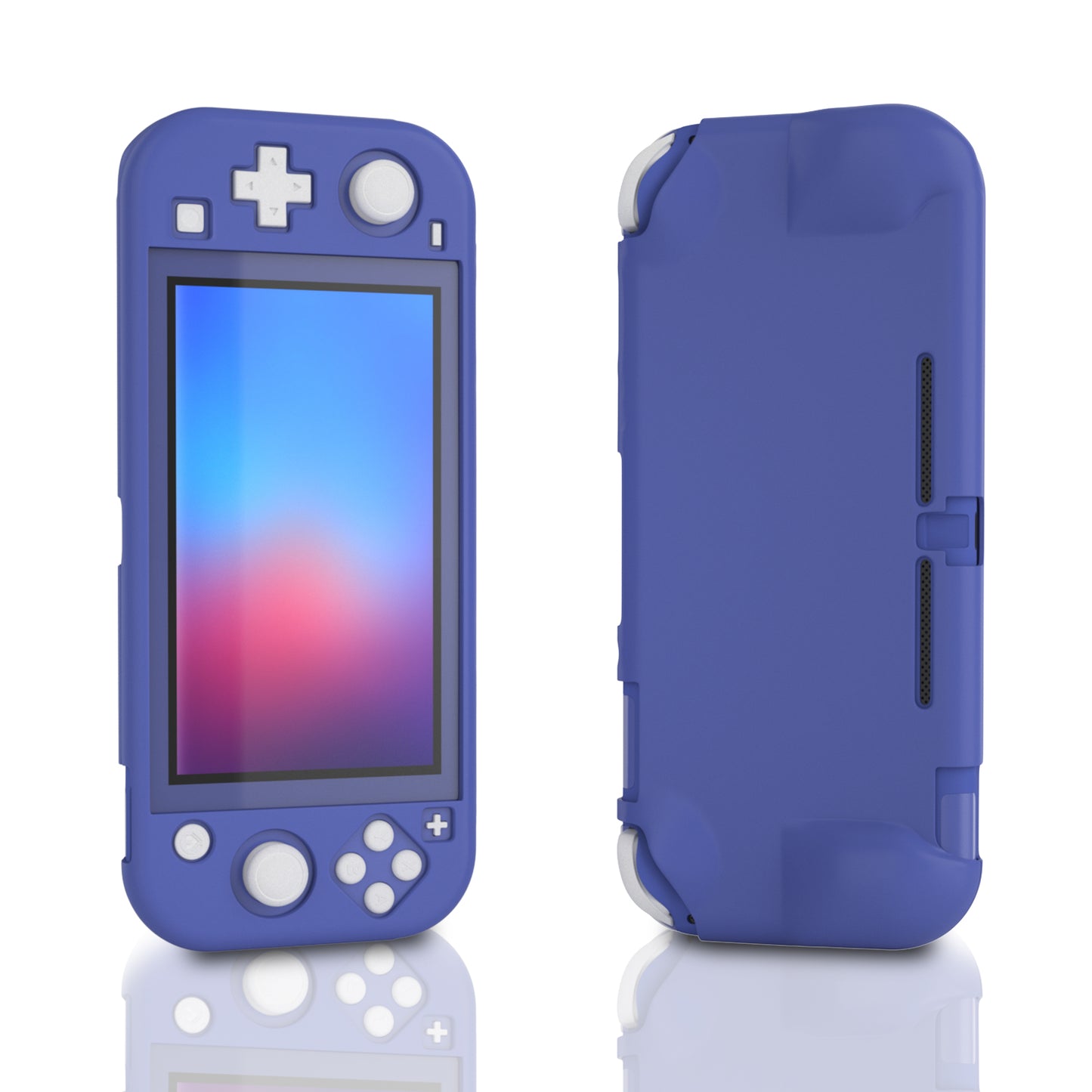 Nintendo Switch lite Blue Case, Nintendo Switch lite Hard Case with Grips - ECHZOVE