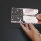 Switch OLED Protective Case, Switch OLED Clear Case with Tempered Glass Screen Protector and Thumb Grips - Cherry Blossom