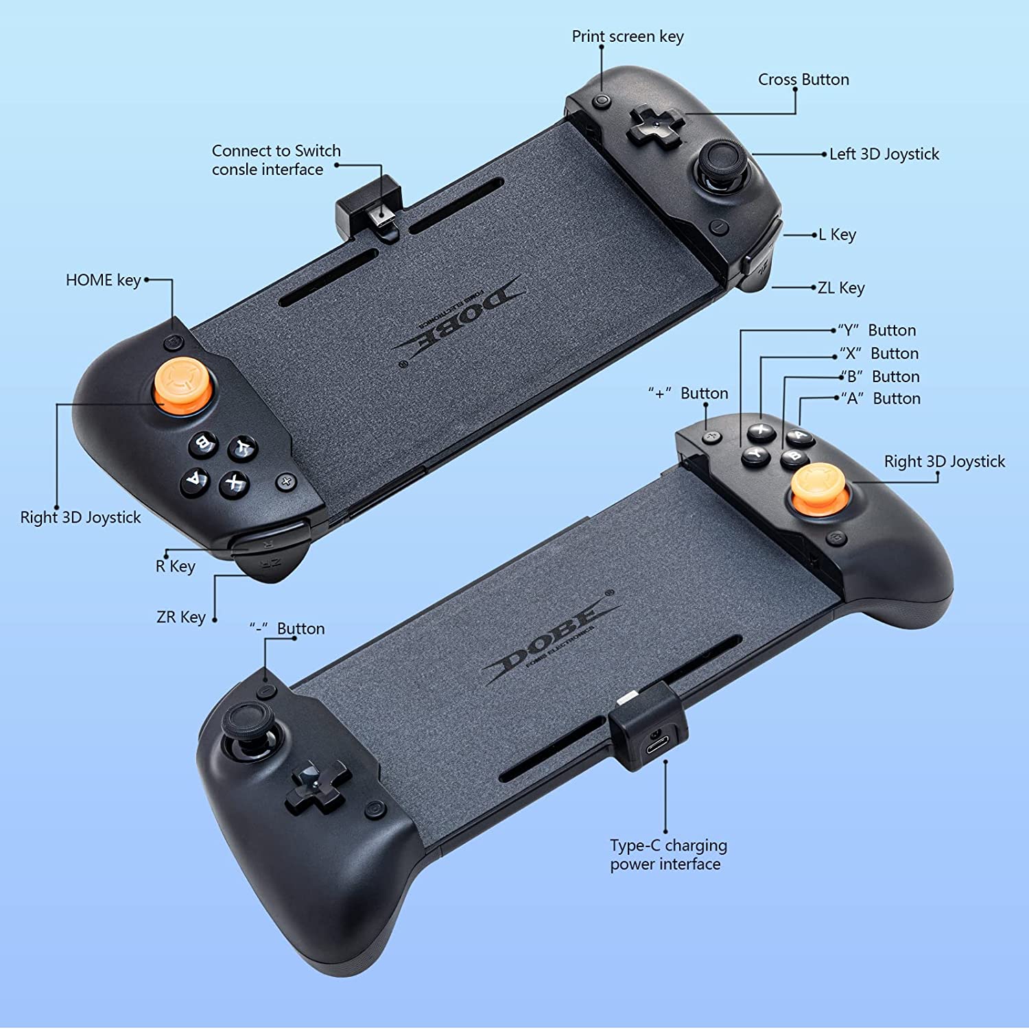 Nintendo Switch OLED Controller Grip, Nintendo Switch OLED Controller, Large Grip Compatible with Nintendo Switch or Nintendo Switch OLED - ECHZOVE