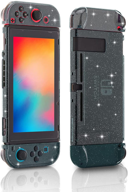 black glitter nintendo switch case