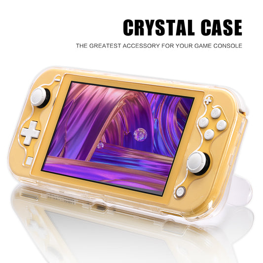 Protective Case for Nintendo Switch Lite, Hard Clear Case for Nintendo Switch Lite with Stand - ECHZOVE