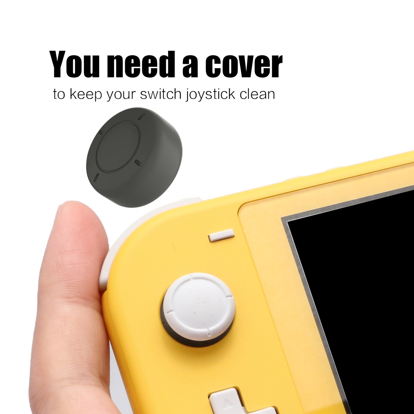 Thumb Grips for Nintendo Switch Lite, Joystick Caps for Nintendo Switch Lite - Gray - ECHZOVE