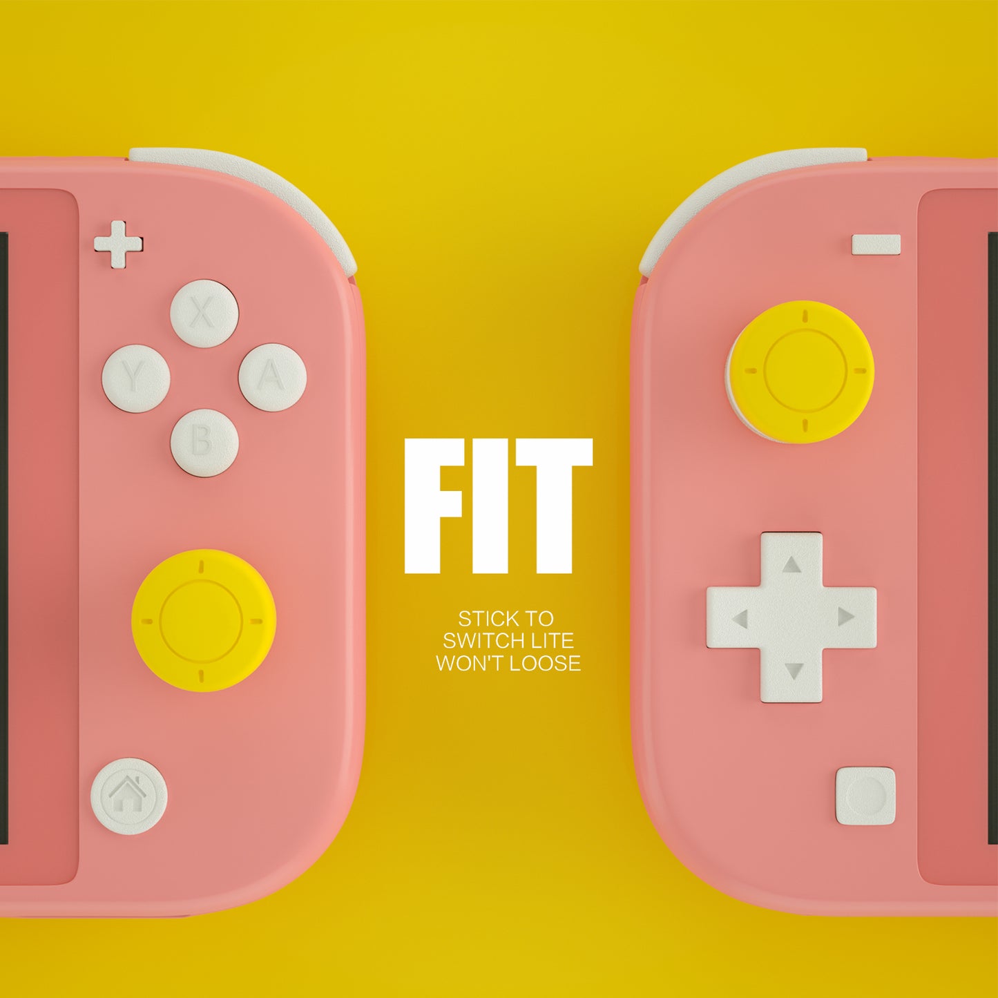 Thumb Grips for Nintendo Switch Lite, Joystick Caps for Nintendo Switch Lite - Yellow - ECHZOVE