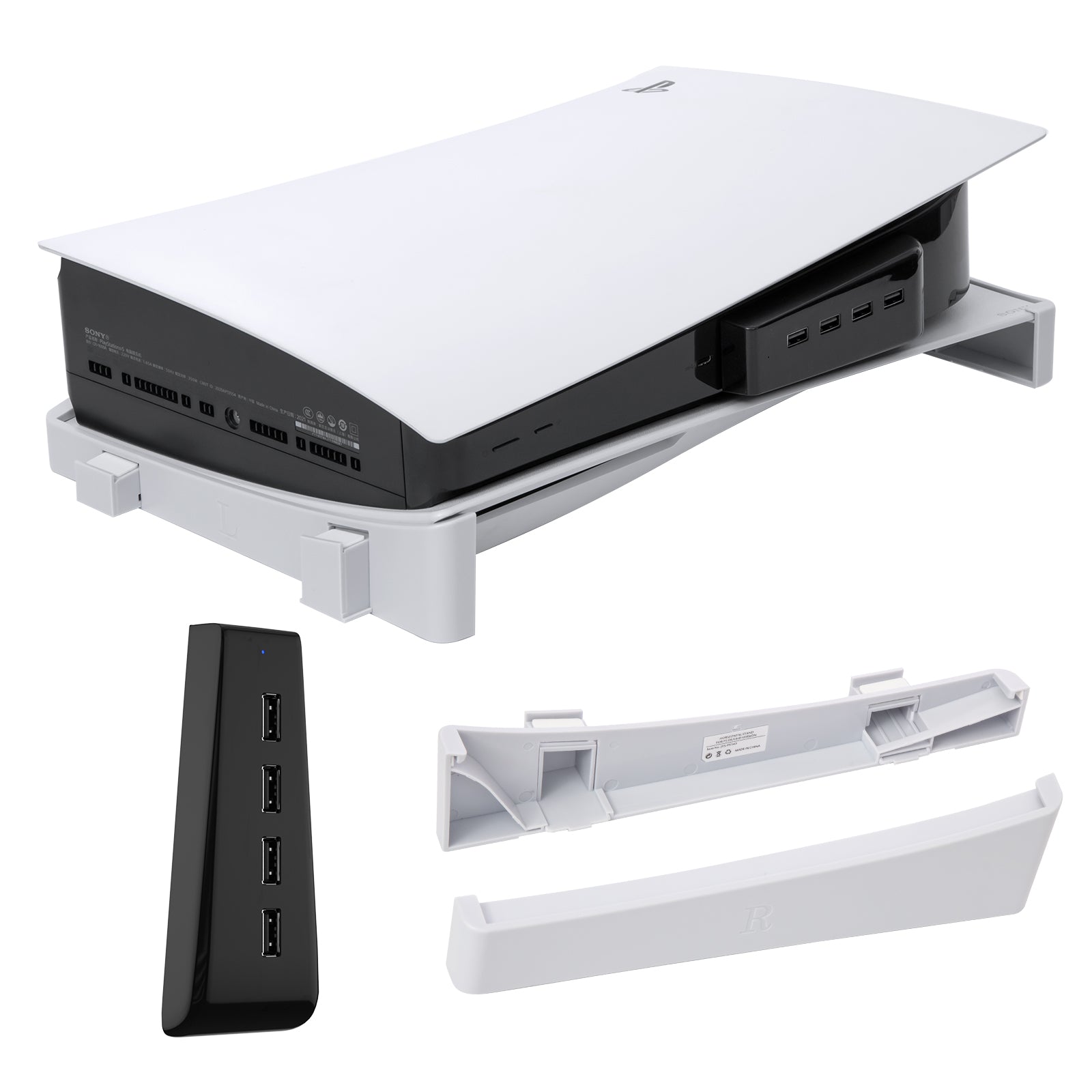 ps5 horizontal stand with usb hub