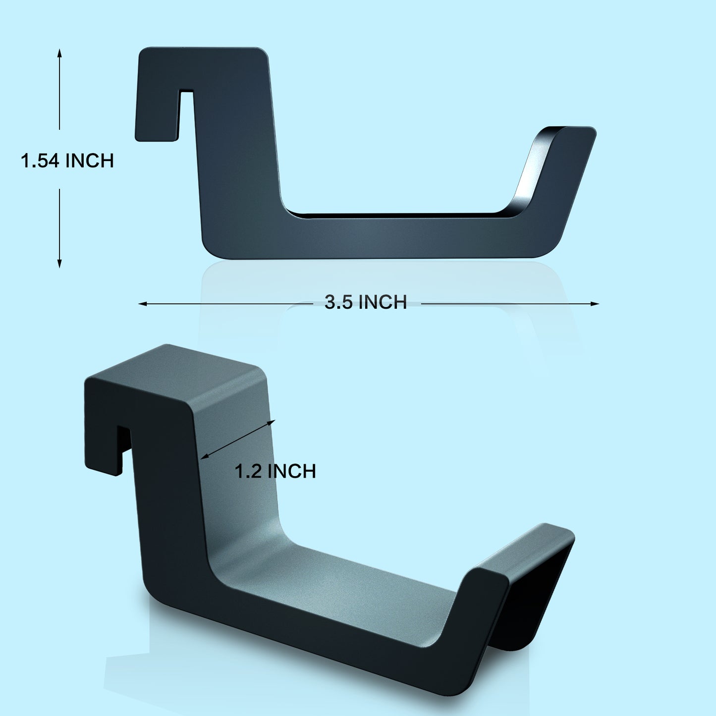 PS5 Headset Stand, PS5 Headphone Hook,PS5 Headset Hanger, Compatible with Universal Gaming Headsets - Black - ECHZOVE