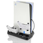 PS5 Cooling Fan Stand, Charger for PS5 Dualsense Wireless Controller, Vertical Stand for PS5 Console, Holder for PS5 Accessories - ECHZOVE