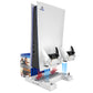 PS5 stand with cooling fan and controller charger