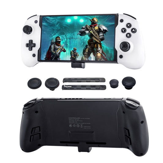 Switch OLED Accessories, Switch OLED Grip Controller with 6-Axis Gyro, Mapping, Vibration, Programmable Buttons and Additional Joysticks - ECHZOVE