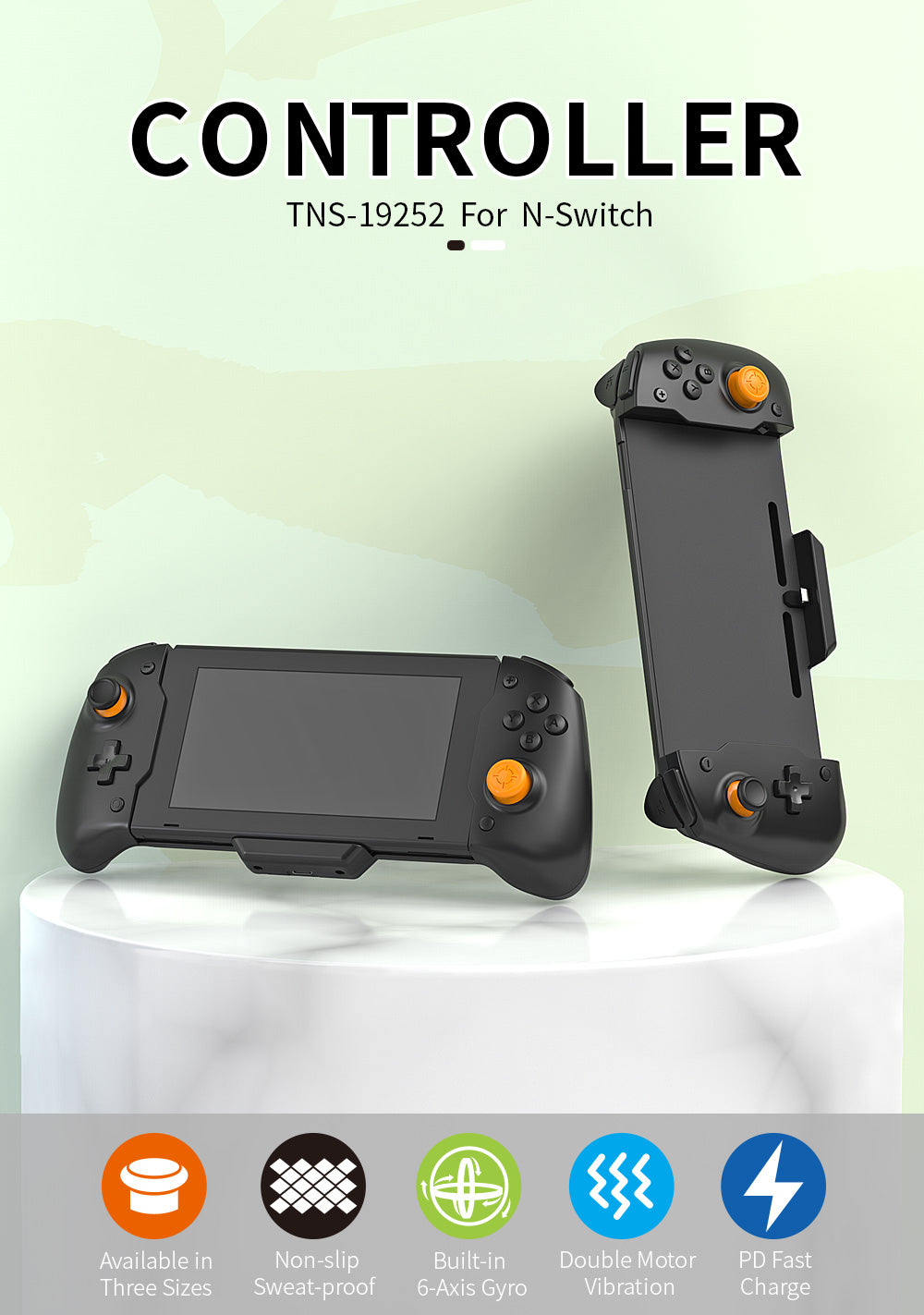 Nintendo Switch Controller Grip, Ergonomic Controller for Nintendo