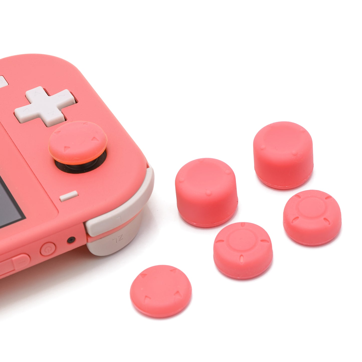 Thumb Grips for Nintendo Switch Lite, Joystick Caps for Nintendo Switch Lite - Coral - ECHZOVE