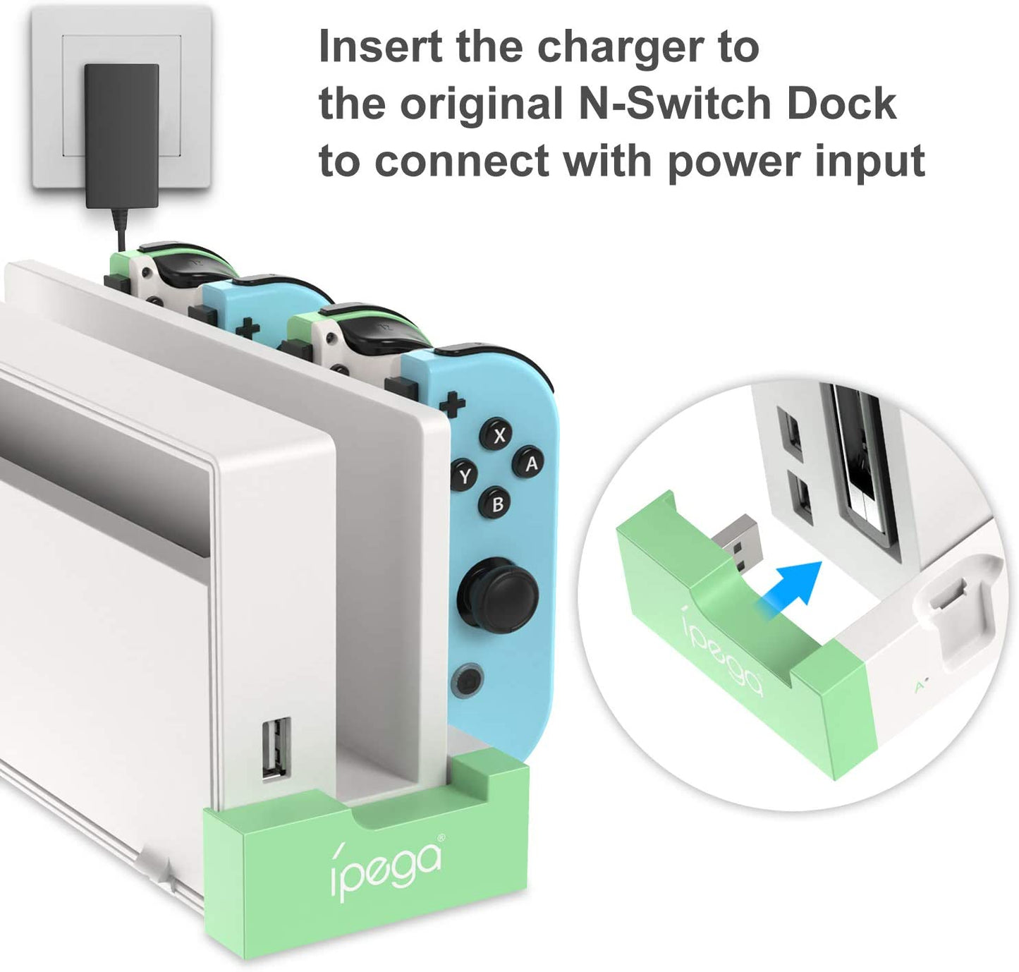 Charger for Switch Joy Cons, Charging Dock for Nintendo Switch Joy Cons - Animal Crossing New Horizons Theme - ECHZOVE