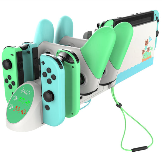 Charging Dock for Nintendo Switch, Charging Station for Nintendo Switch Joy Cons and Nintendo Switch Pro Controllers with LED Indicator - Animal Crossing New Horizons Theme - ECHZOVE