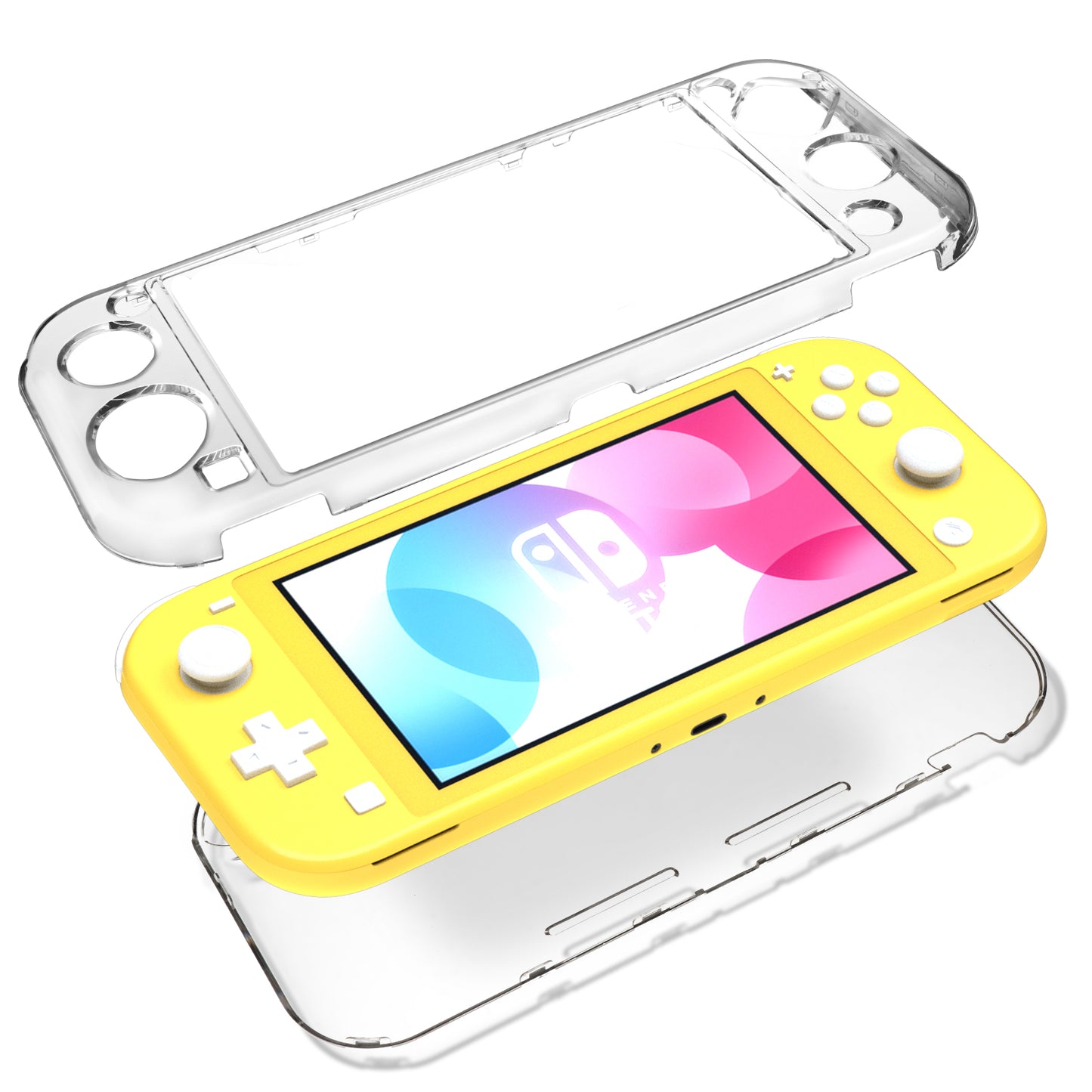 Protective Case for Nintendo Switch Lite, Hard Clear Case for Nintendo Switch Lite with Screen Protector - ECHZOVE