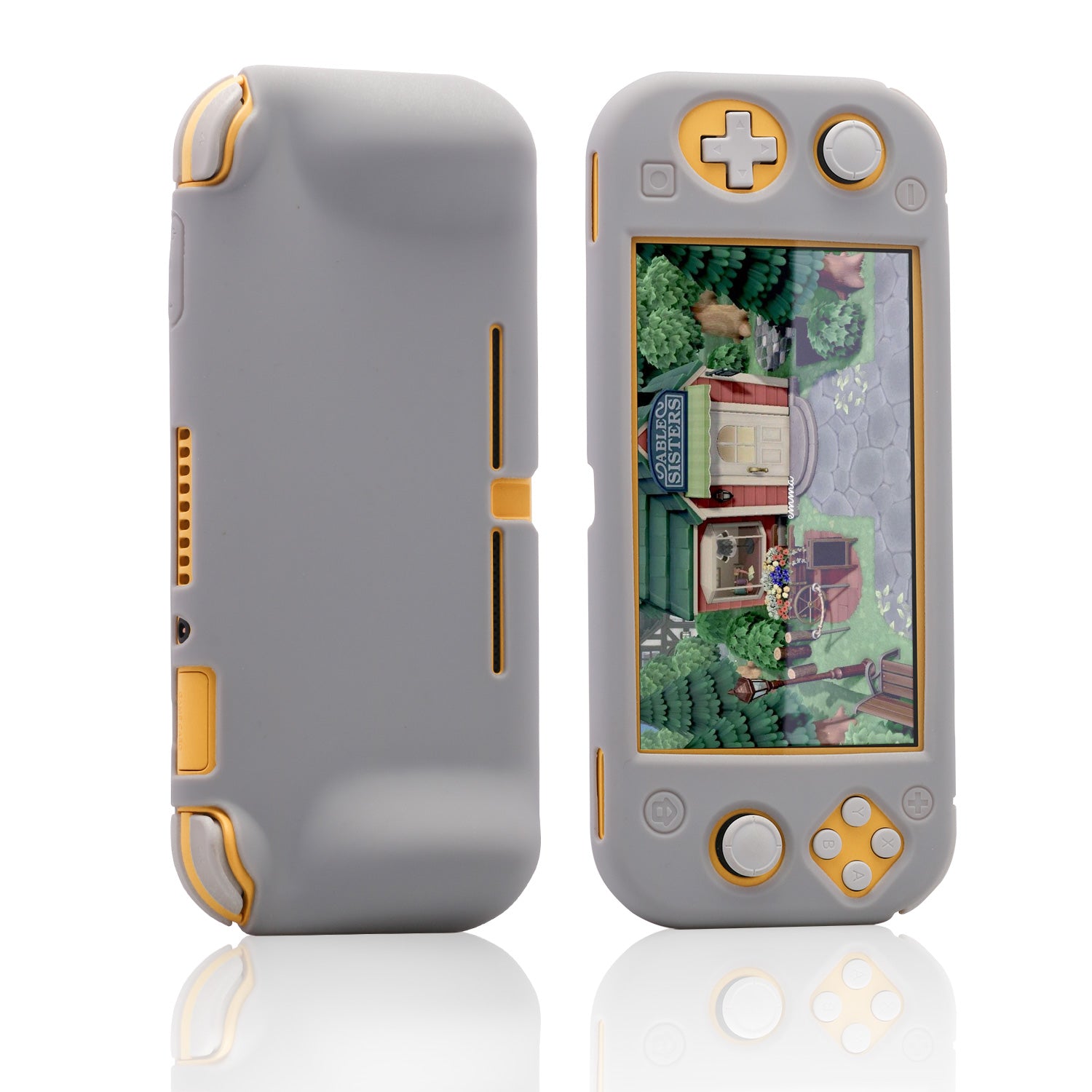 Grip Case for Nintendo Switch Lite, Silicone Case for Nintendo Switch Lite - Light Gray - ECHZOVE