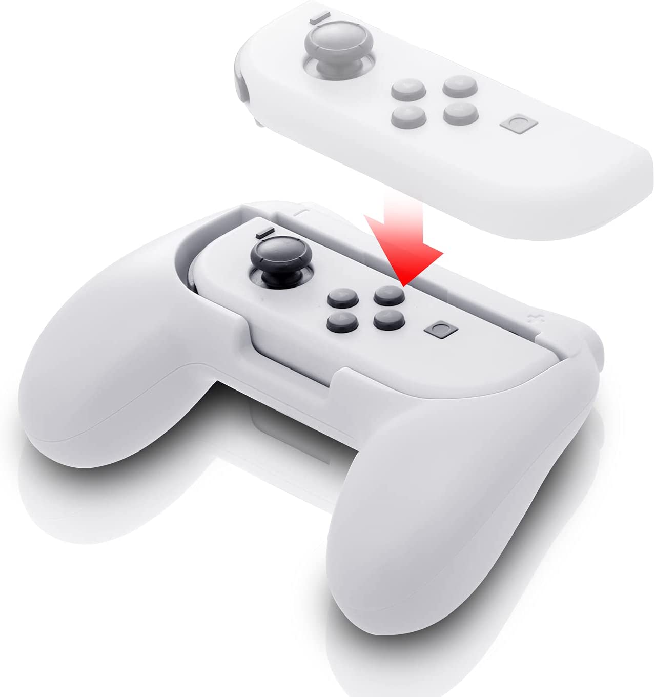 White Joycon Grip for Nintendo Switch – ECHZOVE
