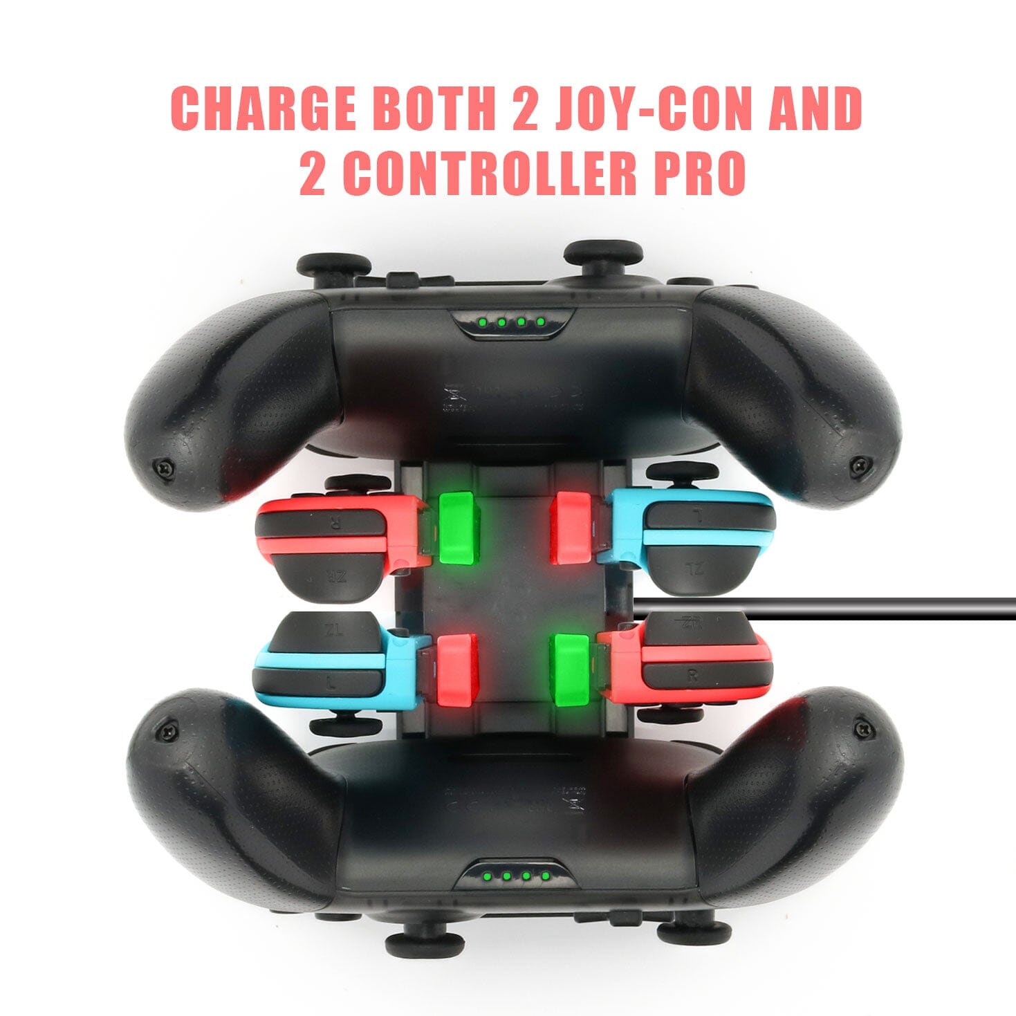 Nintendo Switch Controller Charger Dock, 6 in 1 Charging