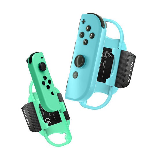 Wrist Bands for Just Dance 2020 Nintendo Switch, Adjustable Hand Strap for Joy-Cons Controller, One Size for Adult and One Size for Child - 2 Pack (Animal Crossing Blue and Green) - ECHZOVE