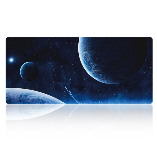 Mouse Pad Large, Large Gaming Mouse Pad Earth, Non-Slip Base, Water Resist Keyboard Pad, Desk Mat for Gamer, Office & Home - 35.5 x 15.75 inches - ECHZOVE
