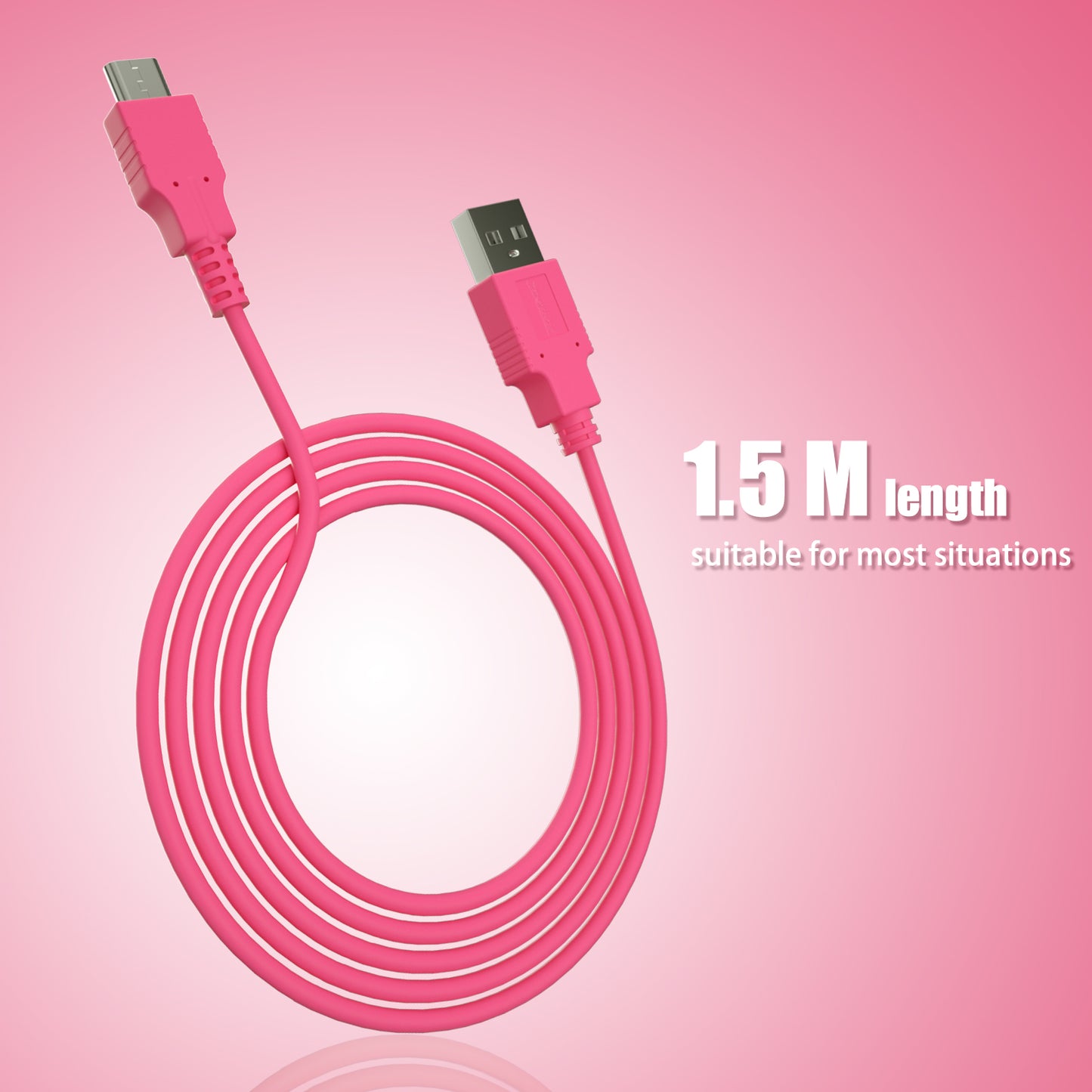 USB C Charger for Nintendo Switch, Fast Charging Cable for Nintendo Switch, MacBook, Pixel C, LG Nexus 5X G5, Nexus 6P/P9 Plus, One Plus 2, Sony XZ and More - Pink (4.92ft) - ECHZOVE