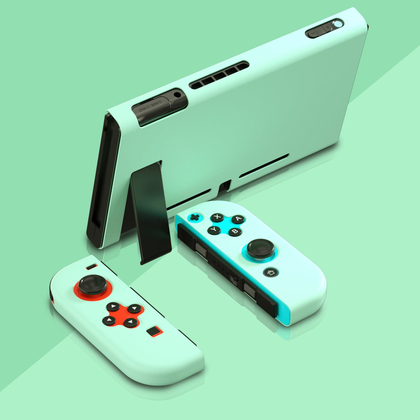 Dockable Case for Nintendo Switch, Hard Case for Nintendo Switch - Green - ECHZOVE