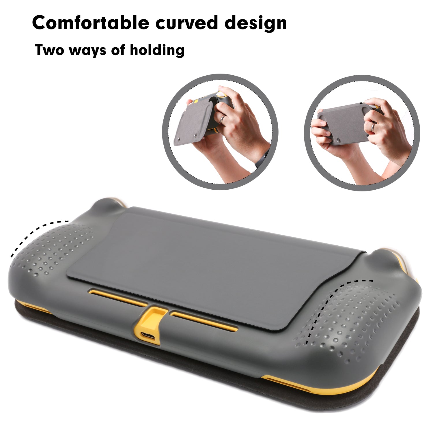 Case for Nintendo Switch Lite, Protective Slim Case for Nintendo Switch Lite with Grip - Gray - ECHZOVE