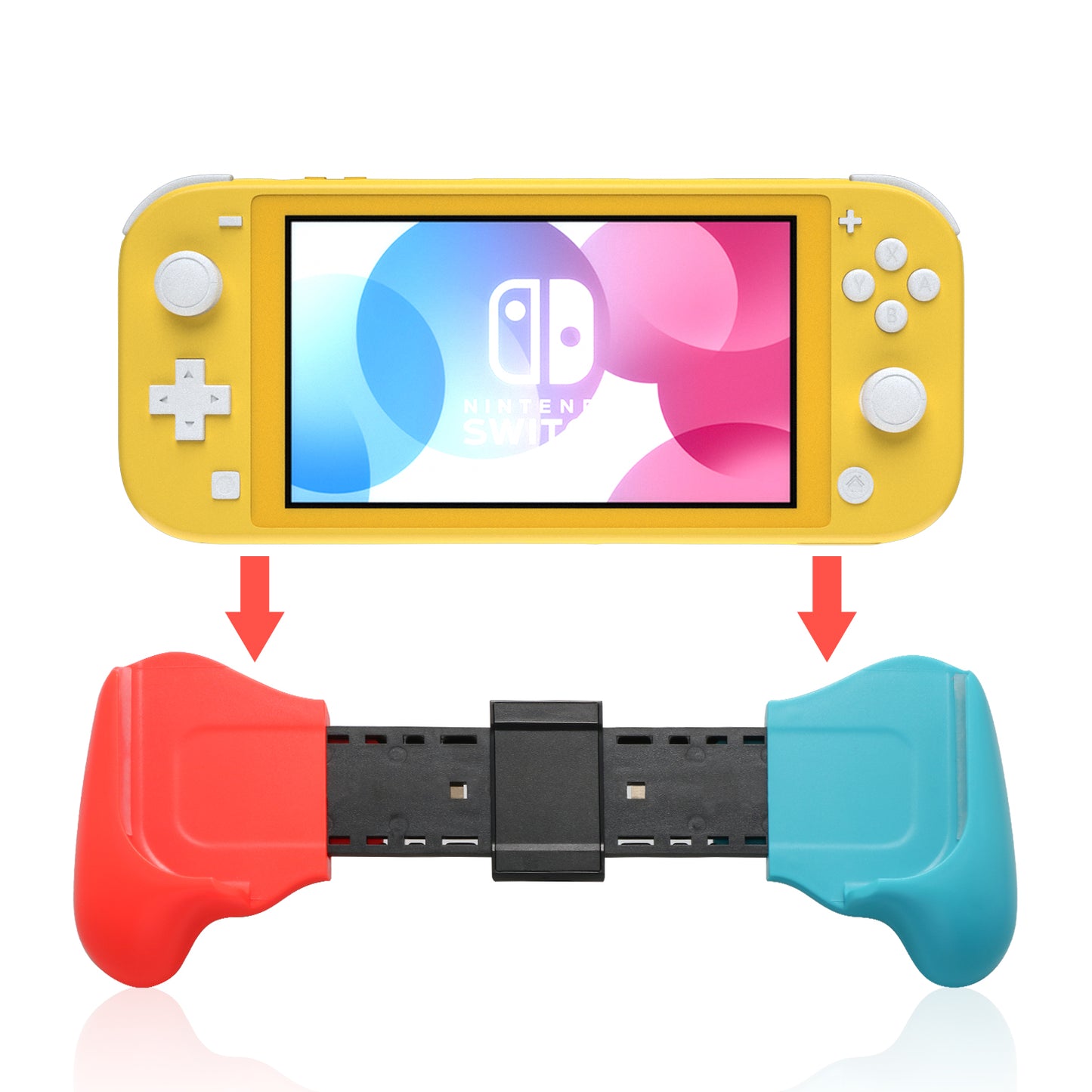 Hand Grip for Nintendo Switch Lite - BlueRed - ECHZOVE