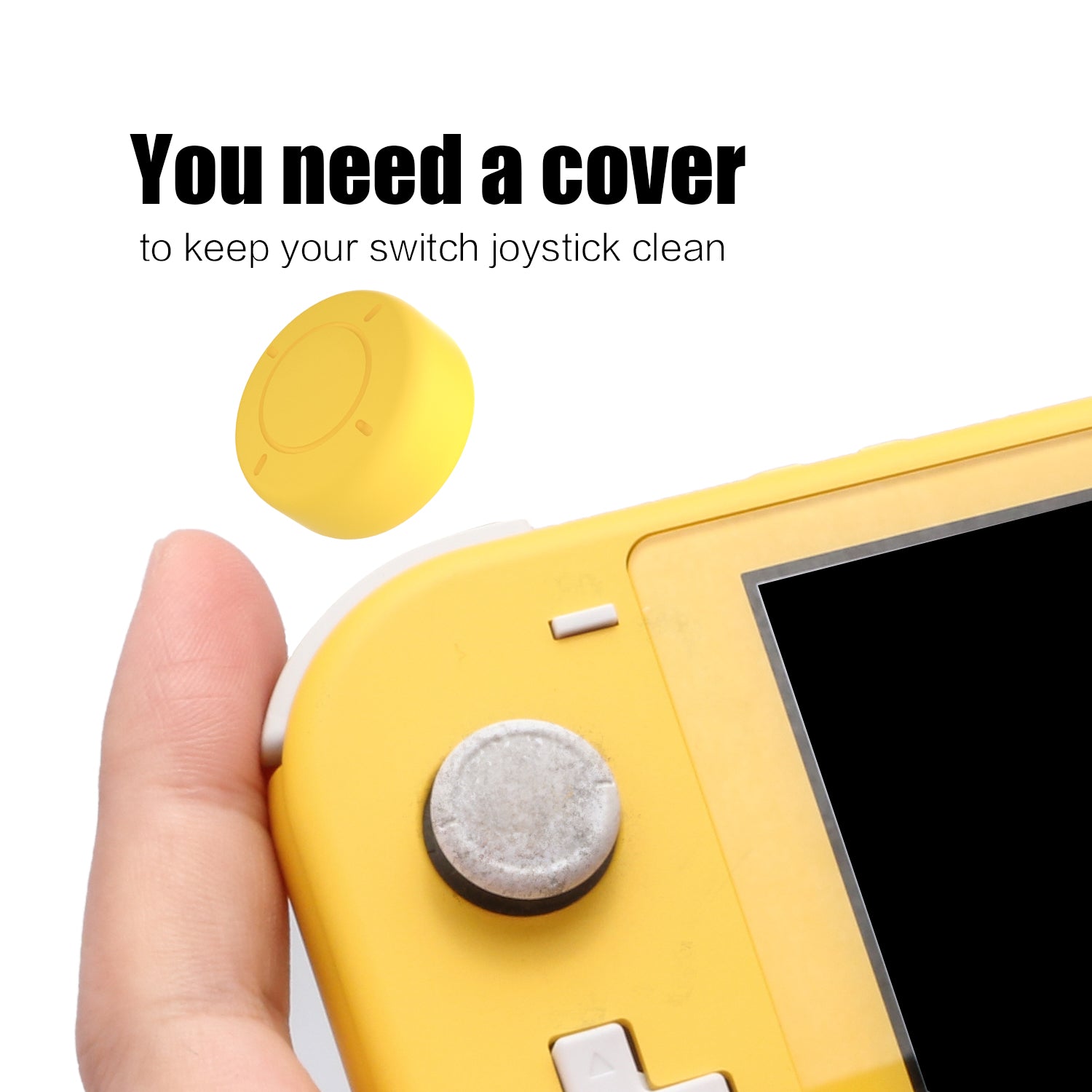 Thumb Grips for Nintendo Switch Lite, Joystick Caps for Nintendo Switch Lite - Yellow - ECHZOVE