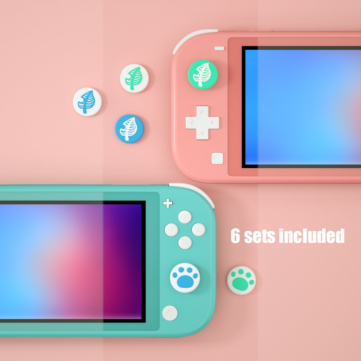 Leaf Thumb Grips for Nintendo Switch lite, Nintendo Switch lite Thumb Grips Animal Crossing - Animal Crossing New Horizons Theme - ECHZOVE