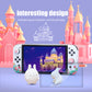 Switch OLED Protective Case, Switch OLED Hard Console Case and Switch OLED Joy Con TPU Case with Thumb Grip Caps - Castle Theme