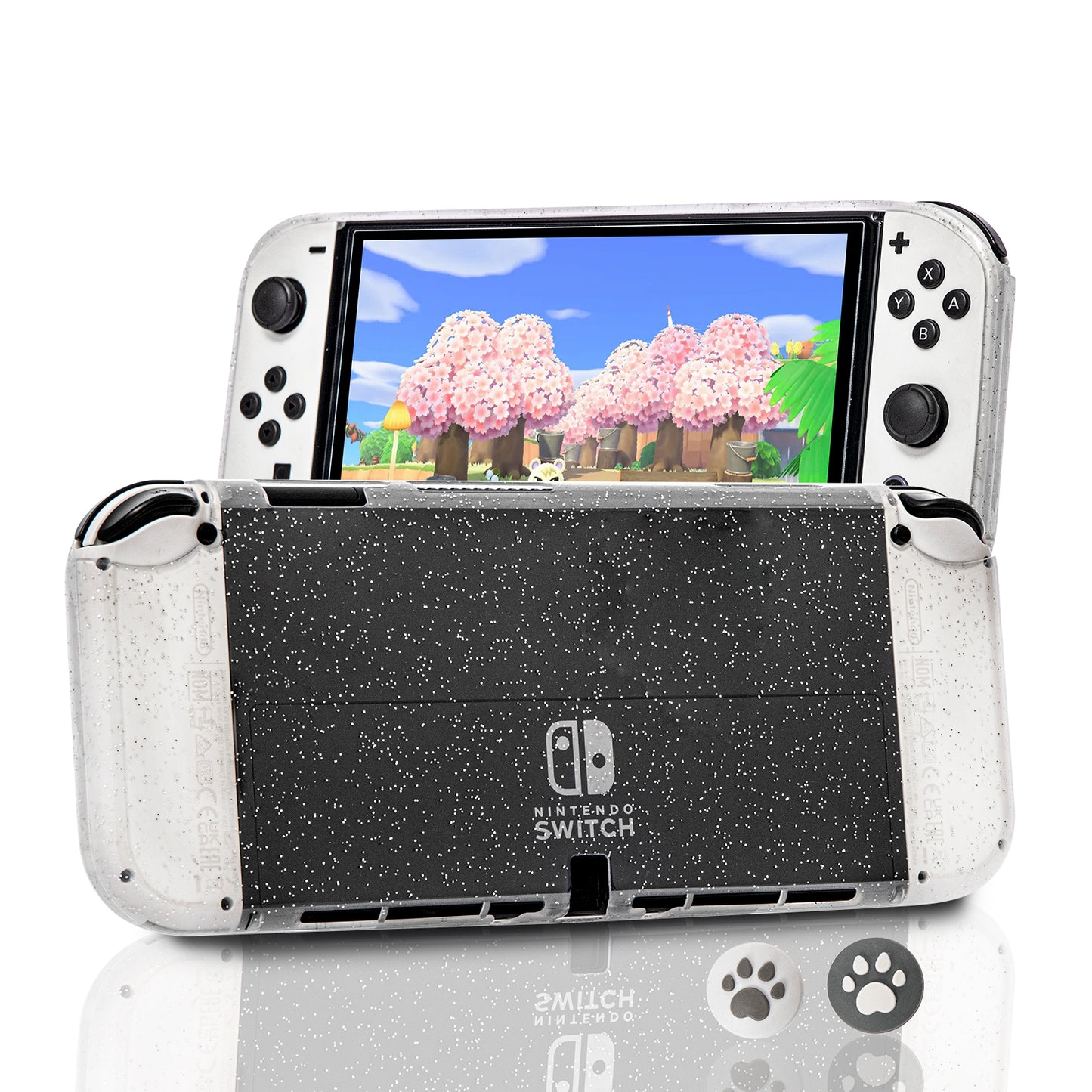 nintendo switch oled glitter case