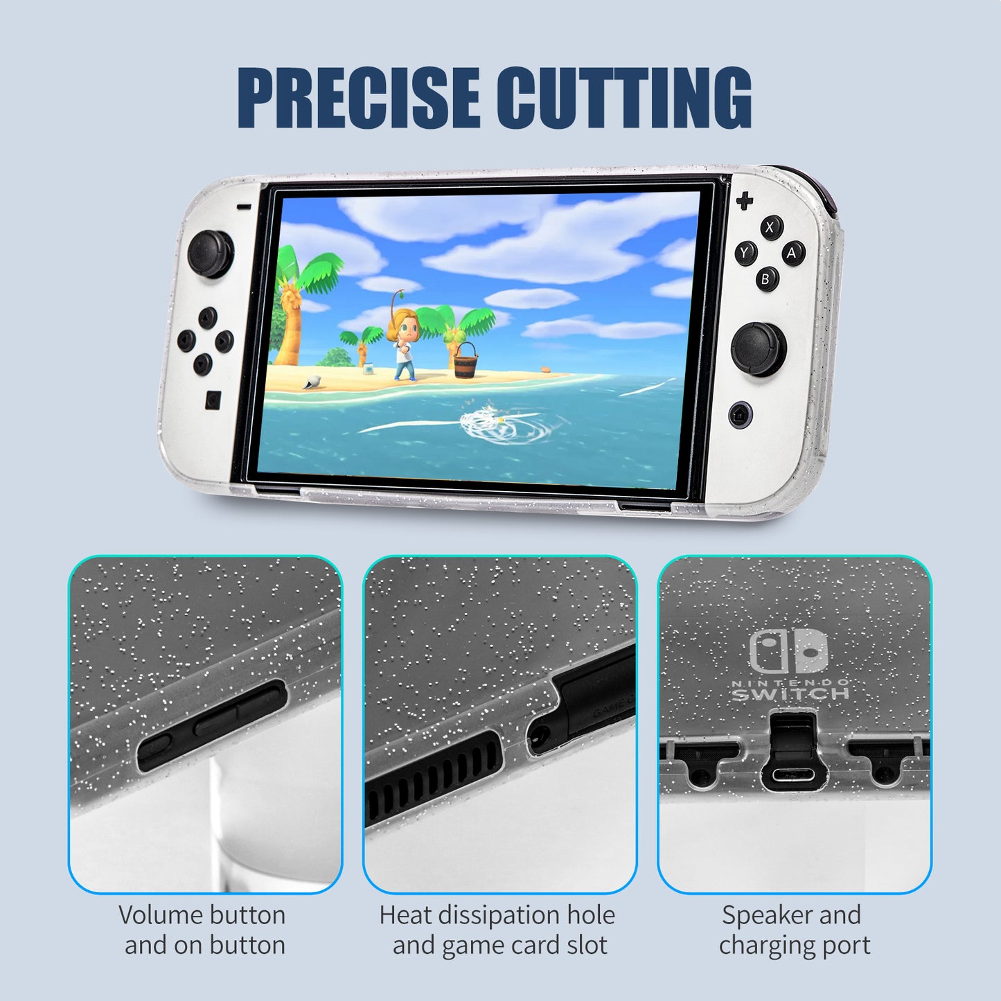 nintendo switch oled sparkle case