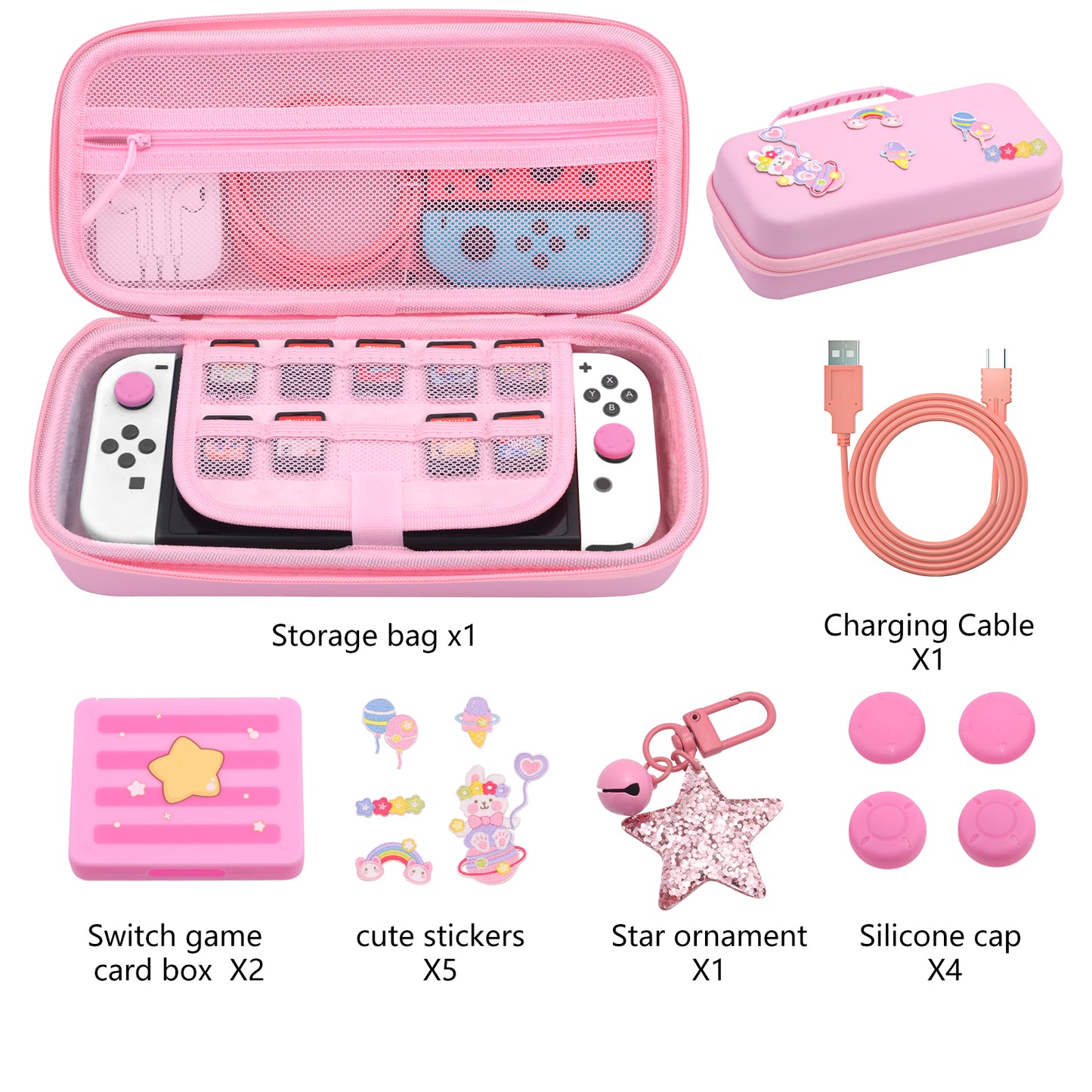 Nintendo switch oled pink accessories