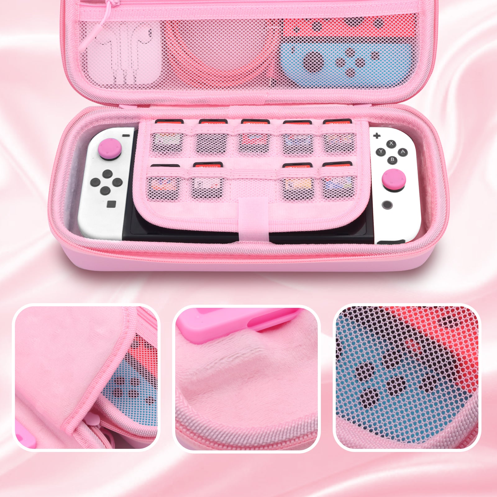 nintendo switch oled pink case
