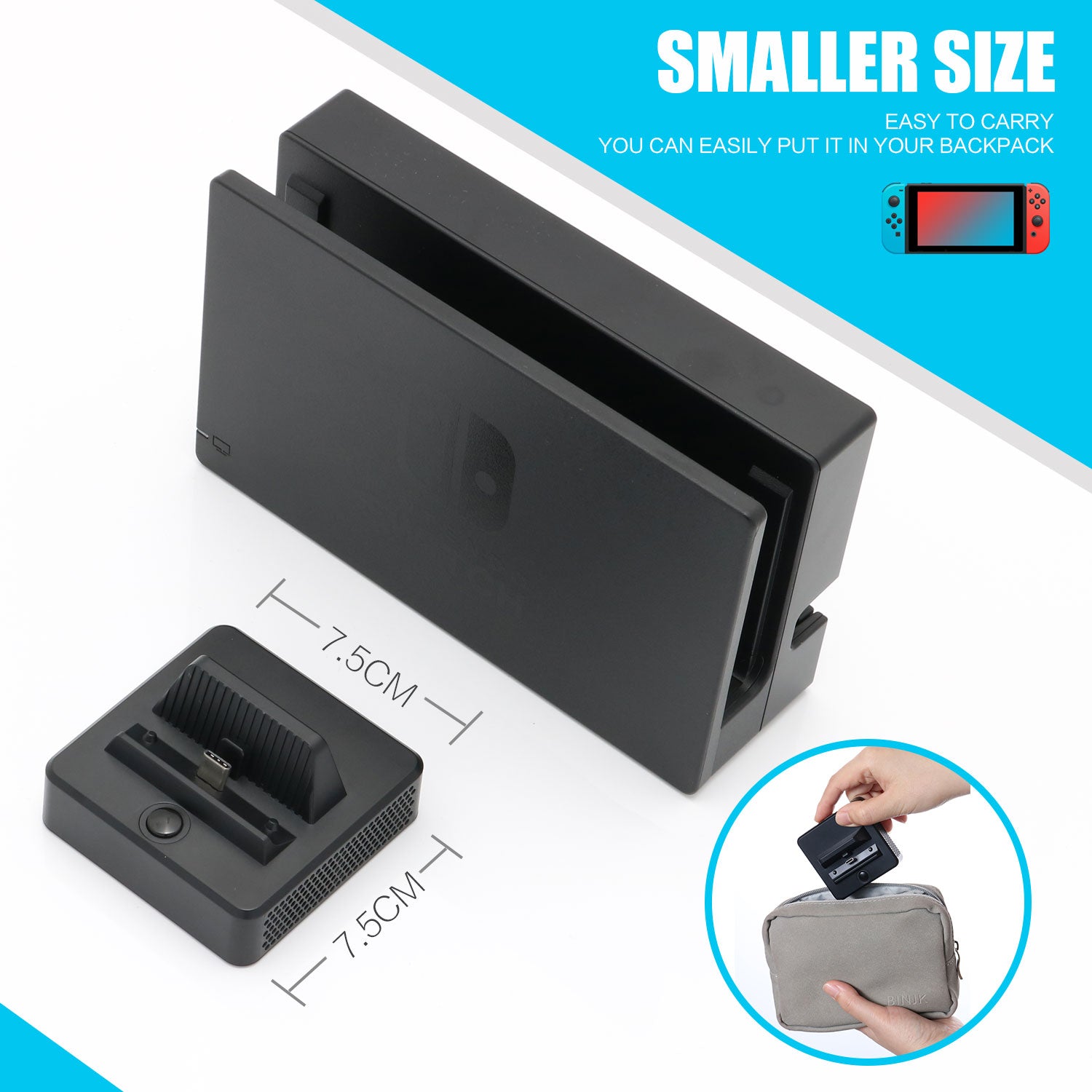 Switch HDMI Dock, Portable TV Dock for Nintendo Switch, Compact