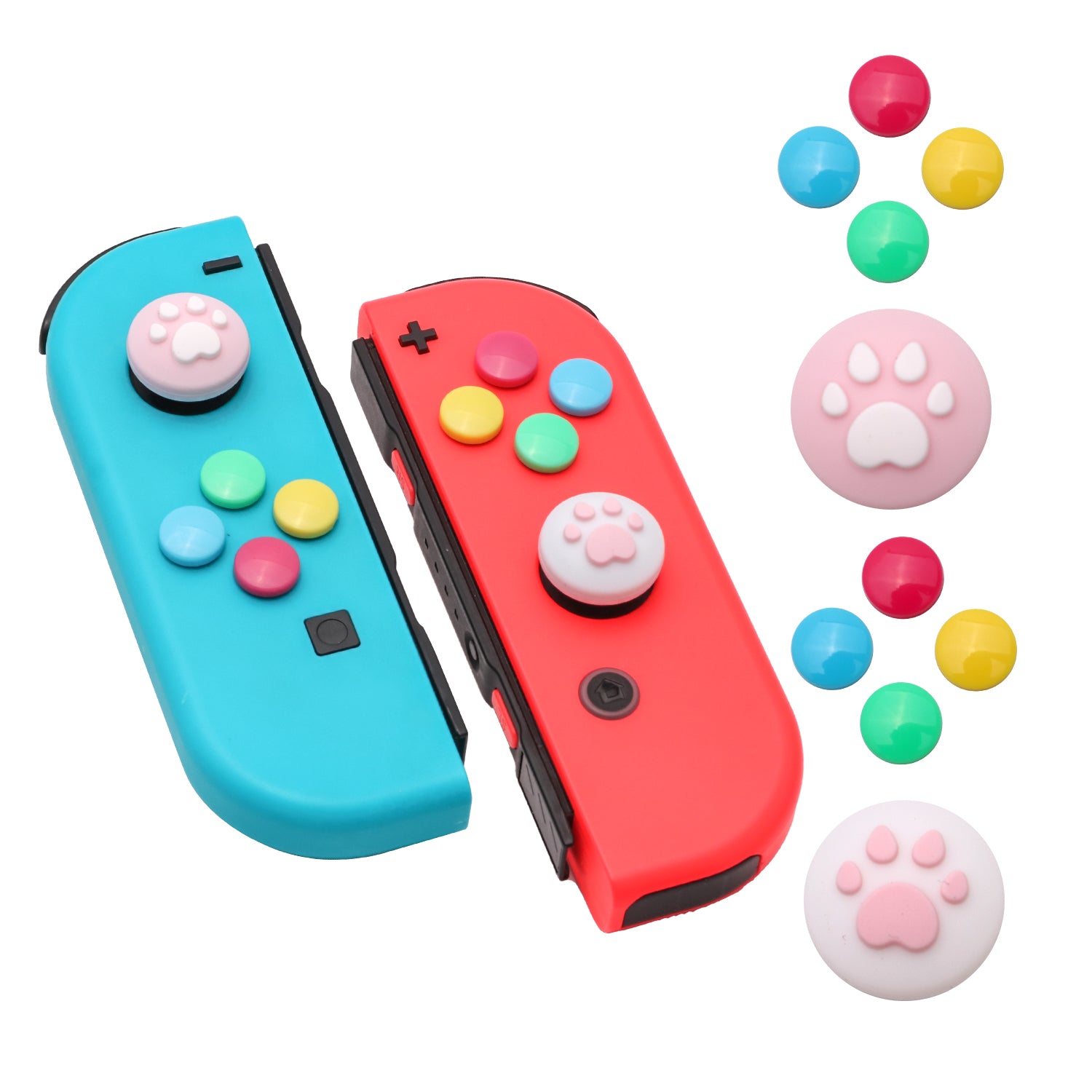 Paw Print Thumb Grip Caps Cover for Nintendo Switch Button Cap
