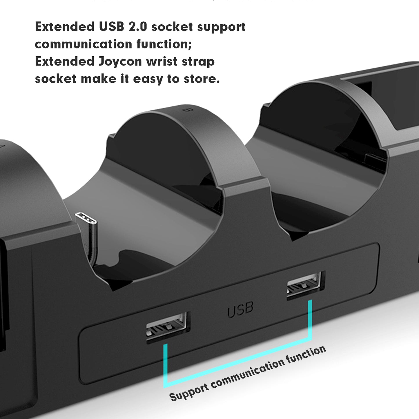 Charging Dock for Nintendo Switch, Charging Station for Nintendo Switch Joy Cons and Nintendo Switch Pro Controllers with LED Indicator - ECHZOVE