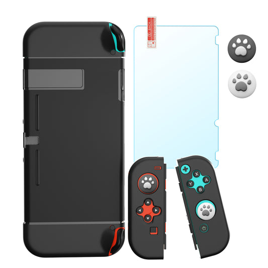 Hard Cover Case for Nintendo Switch, Protective Case for Nintendo Switch with Screen Protector and Thumb Grips - ECHZOVE